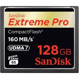 SanDisk SDCFXPS-128G-X46 Carte CompactFlash Extreme PRO 128 Go - Noir