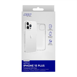 Myway Coque transparente TPU pour Apple iPhone 15 Plus