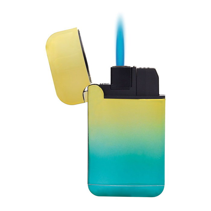 Prof Briquet électronique Gradient couleurs assorties avec flamme bleue Prof Briquet électronique Gradient couleurs assorties avec flamme bleue
