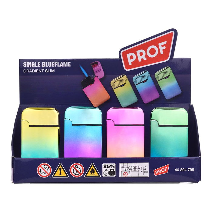 Prof Briquet électronique Gradient couleurs assorties avec flamme bleue Prof Briquet électronique Gradient couleurs assorties avec flamme bleue