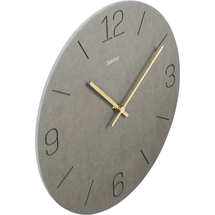 Hama Horloge murale Kreta grise 30 cm avec chiffres gravés Hama Horloge murale Kreta grise 30 cm avec chiffres gravés