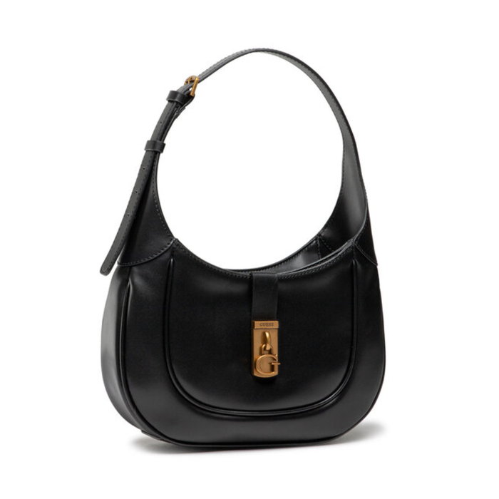 Guess Maimie Hobo Sac à main en cuir synthétique textile pour femme Noir HWVB84 29 x 17,5 x 7 cm Guess Maimie Hobo Sac à main en cuir synthétique textile pour femme Noir HWVB84 29 x 17,5 x 7 cm