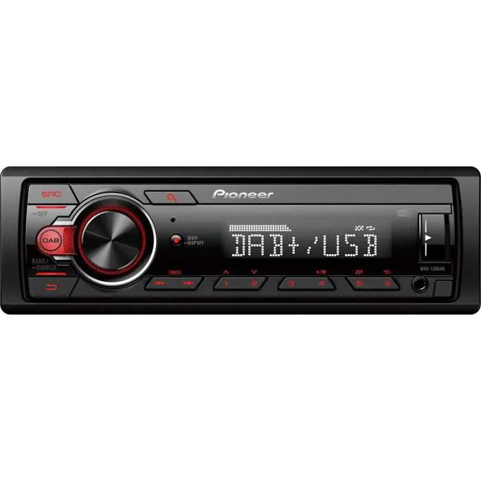 Pioneer Autoradio MVH-130DAB avec récepteur DAB+, USB, entrée AUX et compatibilité Android Pioneer Autoradio MVH-130DAB avec récepteur DAB+, USB, entrée AUX et compatibilité Android