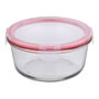 San Ignacio Toledo Boîte hermétique en verre borosilicate rond 800 ml avec couvercle PP et silicone rouge, Ø16 x 8 cm