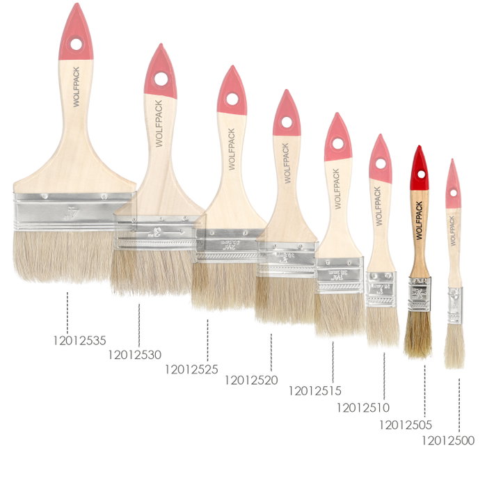 WOLFPACK LINEA PROFESIONAL Pinceau Brico double poils blancs Nº 12