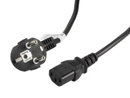 Lanberg Câble d'alimentation Schuko CEE 7/7 vers IEC320 C13, 3m, noir, 10A, VDE