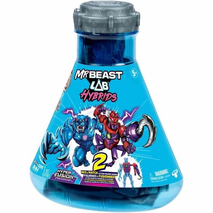 Mrbeast Lab Pack de 2 figurines hybrides Mix & Match avec pièces de dragon doré