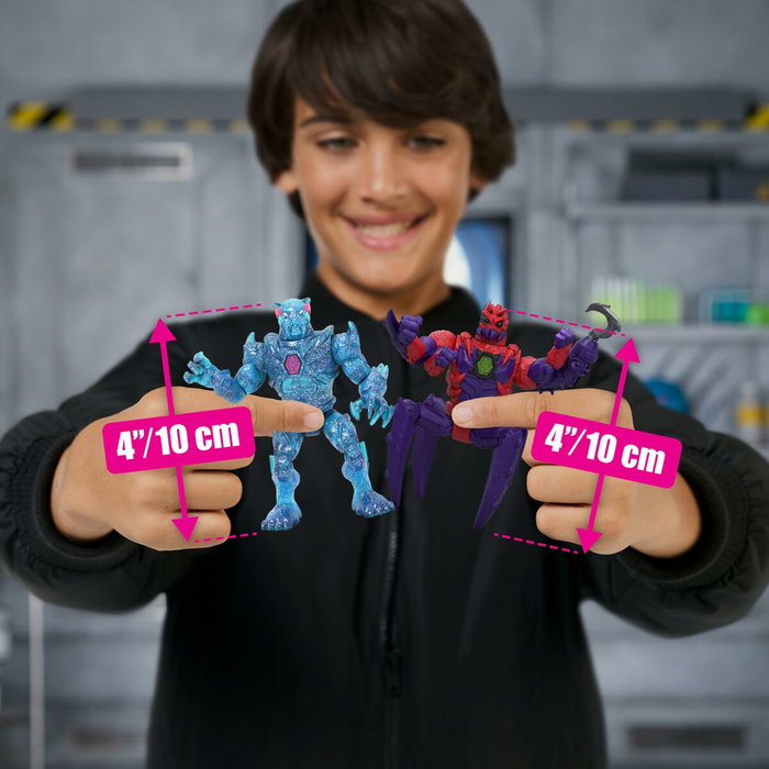 Mrbeast Lab Pack de 2 figurines hybrides Mix & Match avec pièces de dragon doré