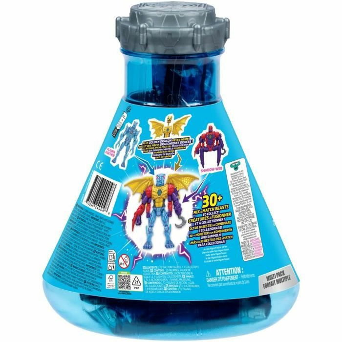Mrbeast Lab Pack de 2 figurines hybrides Mix & Match avec pièces de dragon doré