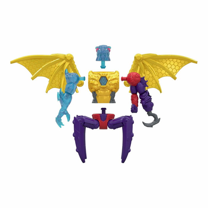 Mrbeast Lab Pack de 2 figurines hybrides Mix & Match avec pièces de dragon doré