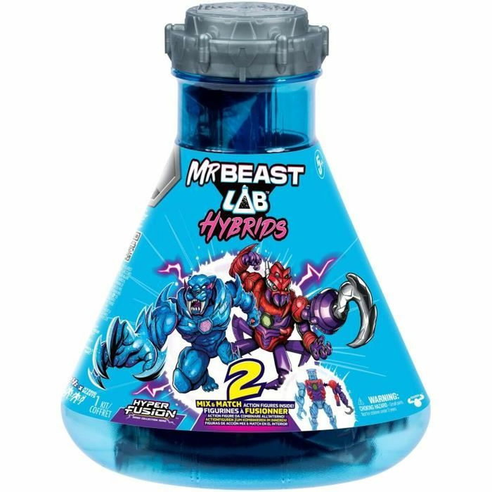 Mrbeast Lab Pack de 2 figurines hybrides Mix & Match avec pièces de dragon doré