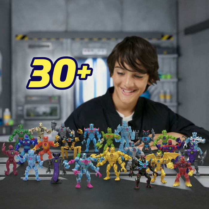 Mrbeast Lab Pack de 2 figurines hybrides Mix & Match avec pièces de dragon doré
