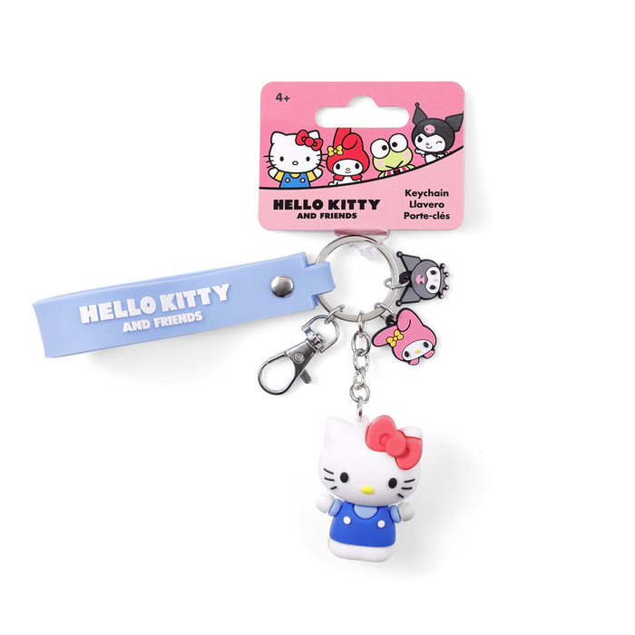 PEERS HARDY Porte-clés charm Hello Kitty, My Melody et Kuromi avec sangle texte 'Hello Kitty & Friends' pour sac à dos ou sac d'école PEERS HARDY Porte-clés charm Hello Kitty, My Melody et Kuromi avec sangle texte 'Hello Kitty & Friends' pour sac à dos ou sac d'école
