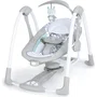 Ingenuity Balancelle compacte bébé Raylan, balancement automatique, moteur silencieux, 12 mélodies et sons naturels