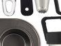 Kinvara Set de pâtisserie avec moule, poche à douille et spatule 5x22x31 cm Noir (Set de 12)