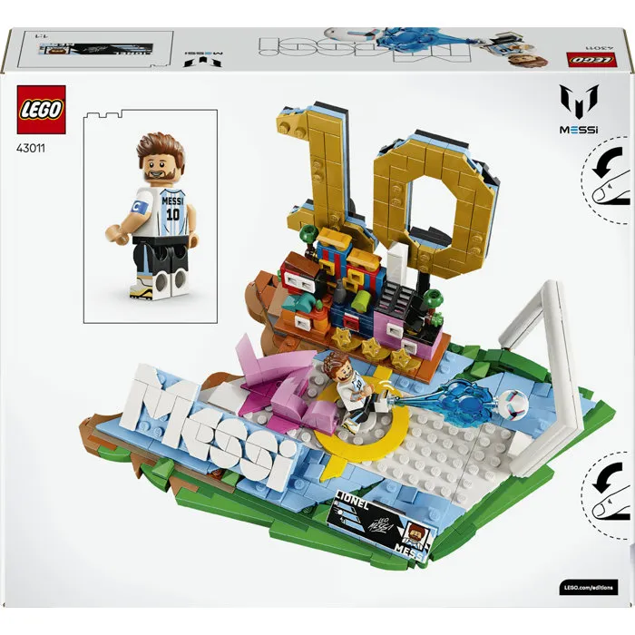 LEGO Editions 43011 Lionel Messi - Best Of - Jeu de Construction Diorama Football avec Minifigurine - 500 Pièces - Cadeau Fans Dès 10 Ans