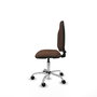 PIQUERAS Y CRESPO Chaise de bureau Algarra, tissu marron foncé, sans accoudoirs