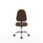 PIQUERAS Y CRESPO Chaise de bureau Algarra, tissu marron foncé, sans accoudoirs