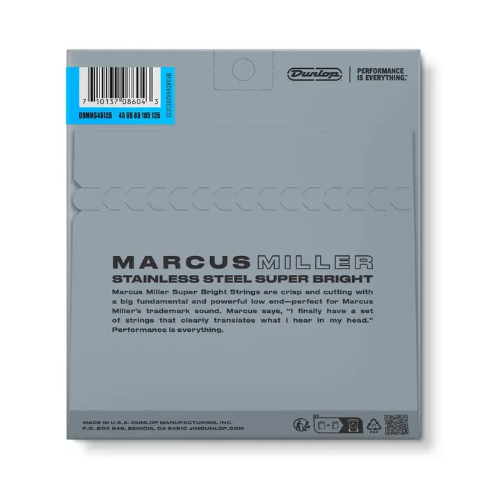 Dunlop 5 cordes Marcus Miller SB 45-125 jeu de cordes pour basse électrique