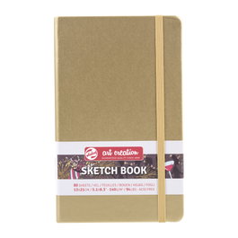 Talens Art Creation Carnet de Croquis Blanc Doré 13 x 21 cm 140 g 80 Feuilles