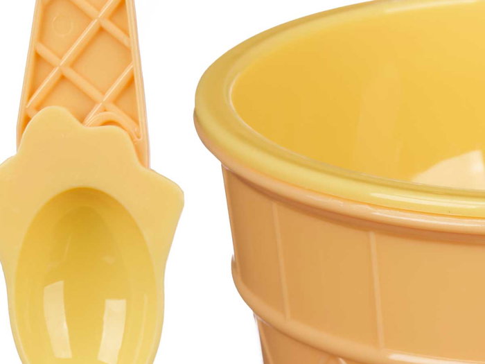 Leknes Set de 4 Coupes Glacées avec Cuillères Plastique PS 10x23x10 cm Bleu Rose Jaune Saumon (Set de 12) Leknes Set de 4 Coupes Glacées avec Cuillères Plastique PS 10x23x10 cm Bleu Rose Jaune Saumon (Set de 12)