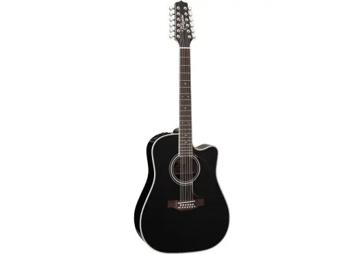 TAKAMINE EF381 E/A Dreadnought Cutaway 12 Cordes - Negra