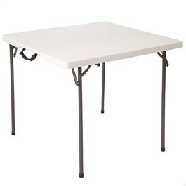 Color Baby Lifetime80273 Table carrée pliante en deux, blanche 86 x 86 x 74 cm, plastique et acier - Modèles assortis