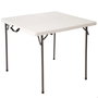 Color Baby Lifetime80273 Table carrée pliante en deux, blanche 86 x 86 x 74 cm, plastique et acier - Modèles assortis