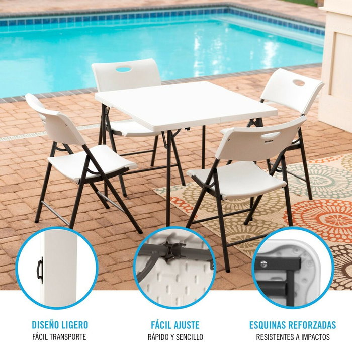 Lifetime Table Pliable Carrée Blanche 86 x 86 x 74 cm Lifetime Table Pliable Carrée Blanche 86 x 86 x 74 cm