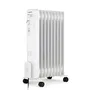 Oceanic Radiateur électrique bain d'huile 2000 Watts - 9 éléments - 3 puissances (800/1200/2000 W) - Mobile avec roulettes - Blanc