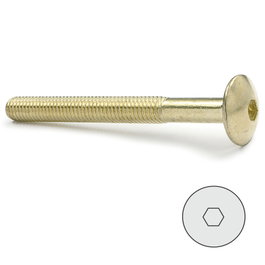 DUVER Tornillo embellecedor de cabeza abombada, latonado, M6/M8