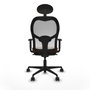 Piqueras y Crespo Chaise de Bureau avec Appui-tête Jorquera 1D036N1 Blanc Marron