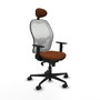 Piqueras y Crespo Chaise de Bureau avec Appui-tête Jorquera 1D036N1 Blanc Marron