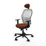 Piqueras y Crespo Chaise de Bureau avec Appui-tête Jorquera 1D036N1 Blanc Marron