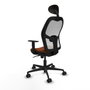 Piqueras y Crespo Chaise de Bureau avec Appui-tête Jorquera 1D036N1 Blanc Marron
