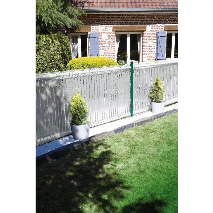 Nature Rouleau Occultant PVC Aspect Bois 50 m x 48 mm - 100 Clips Inclus - Pour Grillages
