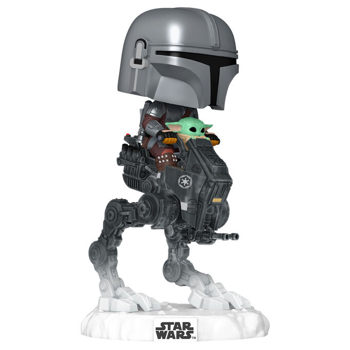 Funko Pop! Rides Deluxe Star Wars The Mandalorian et Grogu avec Imperial Remnant AT-RT Funko Pop! Rides Deluxe Star Wars The Mandalorian et Grogu avec Imperial Remnant AT-RT