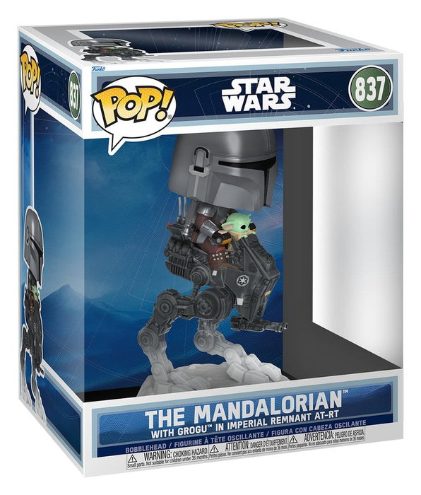 Funko Pop! Rides Deluxe Star Wars The Mandalorian et Grogu avec Imperial Remnant AT-RT Funko Pop! Rides Deluxe Star Wars The Mandalorian et Grogu avec Imperial Remnant AT-RT