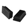 WOLFPACK LINEA PROFESIONAL Embouts de protection rectangulaires en plastique Noir 80x40 mm (Lot de 100)