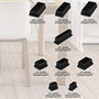 WOLFPACK LINEA PROFESIONAL Embouts de protection rectangulaires en plastique Noir 80x40 mm (Lot de 100)