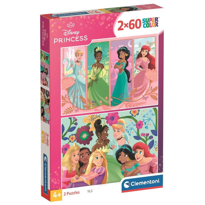 Clementoni Disney Princess - Lot de 2 puzzles de 60 pièces