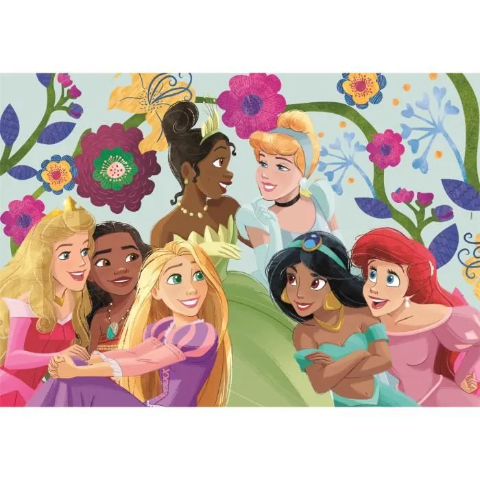 Clementoni Puzzle 2 x 60 Pièces Disney Princess - Jeu d'Assemblage Enfants Dès 3 Ans (27 x 18 cm)