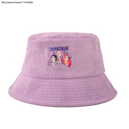 Cinereplicas Gorro Bucket Kpop Demon Hunters Huntr/x Netflix - Lila Pastel, Unisexe, Pana, Licencia Oficial