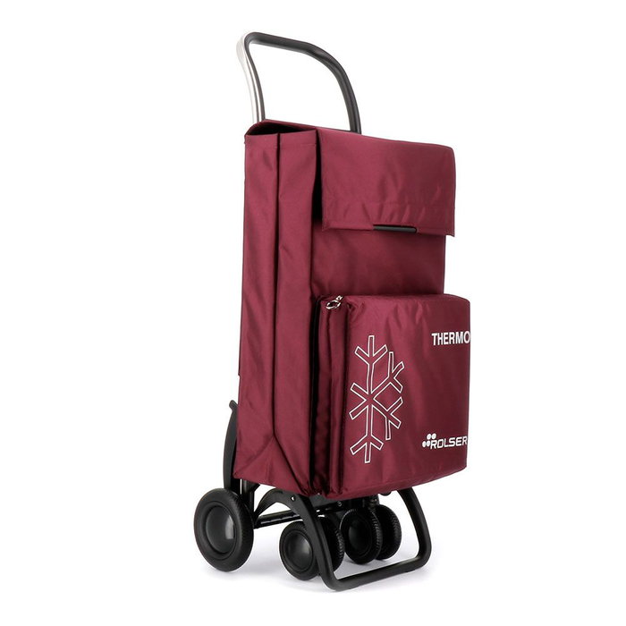 Rolser Caddie de courses thermique MF 4.2 Tour 50 kg 46 L avec poche isotherme 8 L, bordeaux Rolser Caddie de courses thermique MF 4.2 Tour 50 kg 46 L avec poche isotherme 8 L, bordeaux