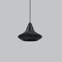 Lampe Suspendue Vita Noir / Noir Fleur / Câble Noir Design Polyvalent Minimaliste Pour Salon, Salle À Manger, Chambre, Restaurant