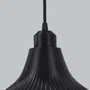 Lampe Suspendue Vita Noir / Noir Fleur / Câble Noir Design Polyvalent Minimaliste Pour Salon, Salle À Manger, Chambre, Restaurant