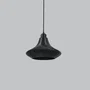 Lampe Suspendue Vita Noir / Noir Fleur / Câble Noir Design Polyvalent Minimaliste Pour Salon, Salle À Manger, Chambre, Restaurant