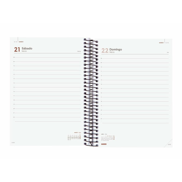 Agenda Finocam OPAQUE Noir A5 15,5 x 21,2 cm 2026