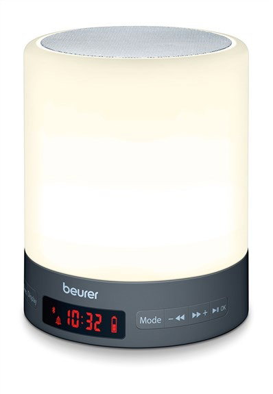 Beurer WL-50 Réveil Lumineux Simulateur d'Aube avec Alarme Radio ou Bip Sonore et LED