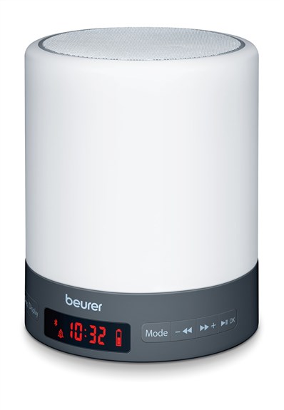 Beurer WL-50 Réveil Lumineux Simulateur d'Aube avec Alarme Radio ou Bip Sonore et LED